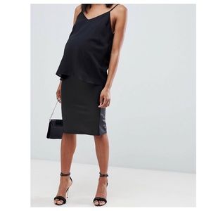 ASOS Maternity Leather Look Pencil Skirt